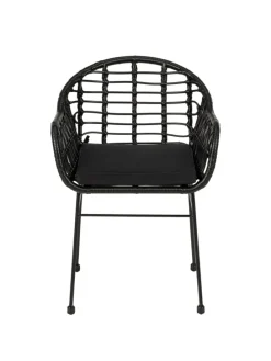 Gartenstuhl KALO 2er-Set in Schwarz