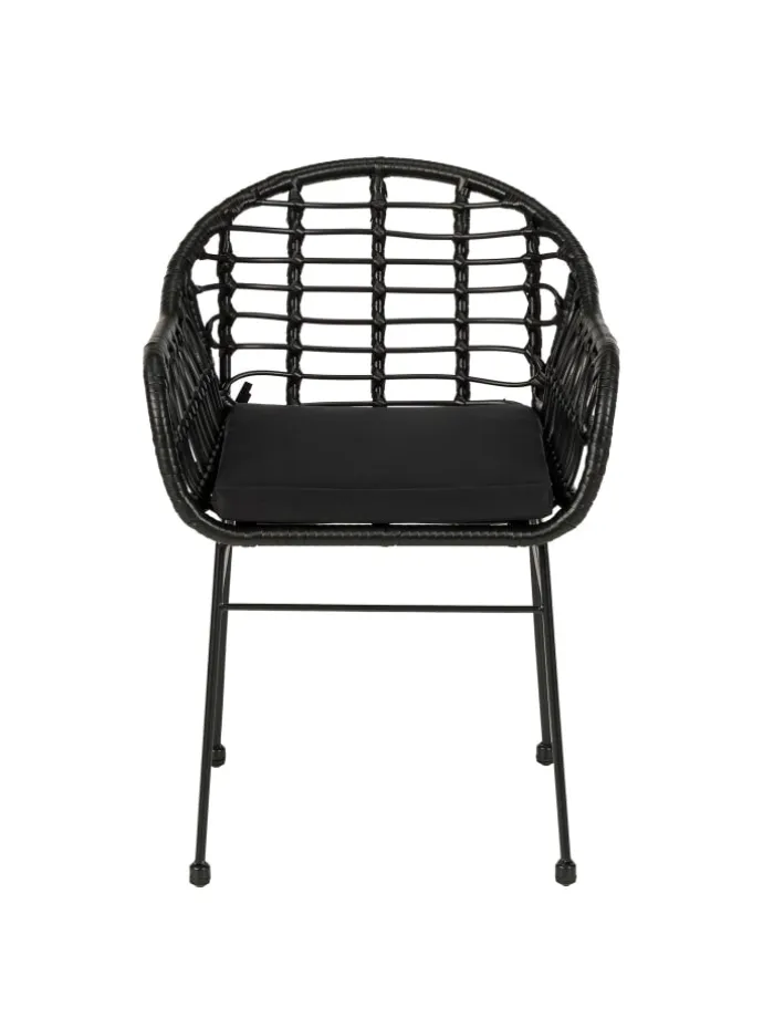 Gartenstuhl KALO 2er-Set in Schwarz