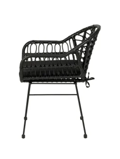 Gartenstuhl KALO 2er-Set in Schwarz