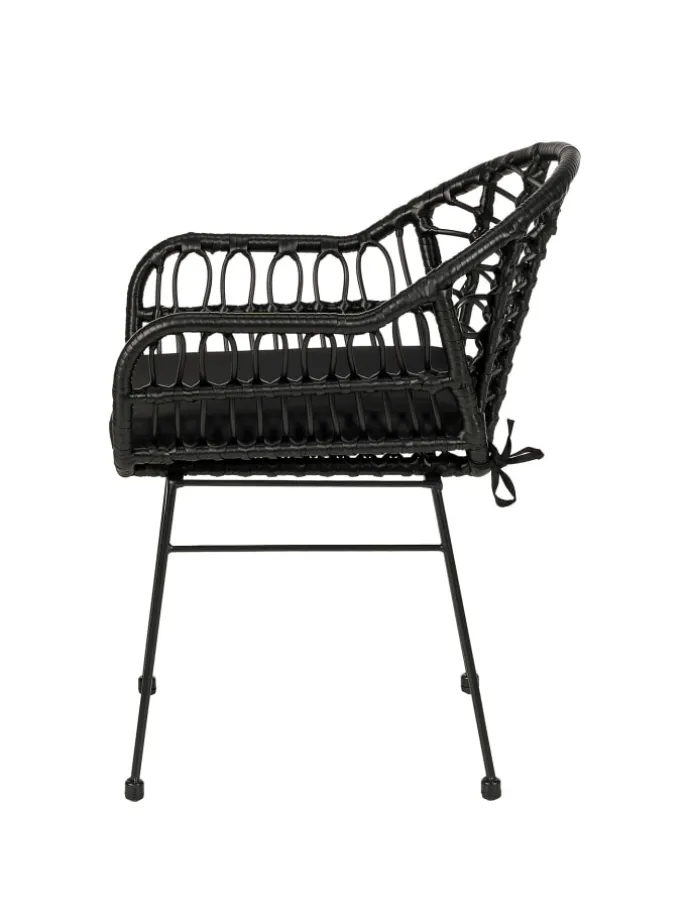 Gartenstuhl KALO 2er-Set in Schwarz