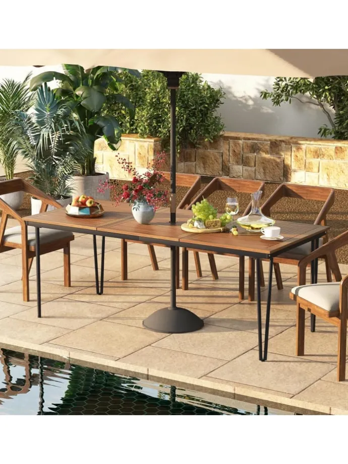 Gartentisch Akazienholz 200cm in Braun