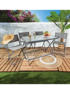 Gartentisch ''Formantera'' in Grau - (B)110 x (H)75 x (T)70 cm