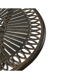 Gartentisch in Schwarz/ Bronze - (H)65 x Ø 60 cm