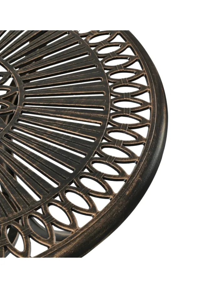 Gartentisch in Schwarz/ Bronze - (H)65 x Ø 60 cm