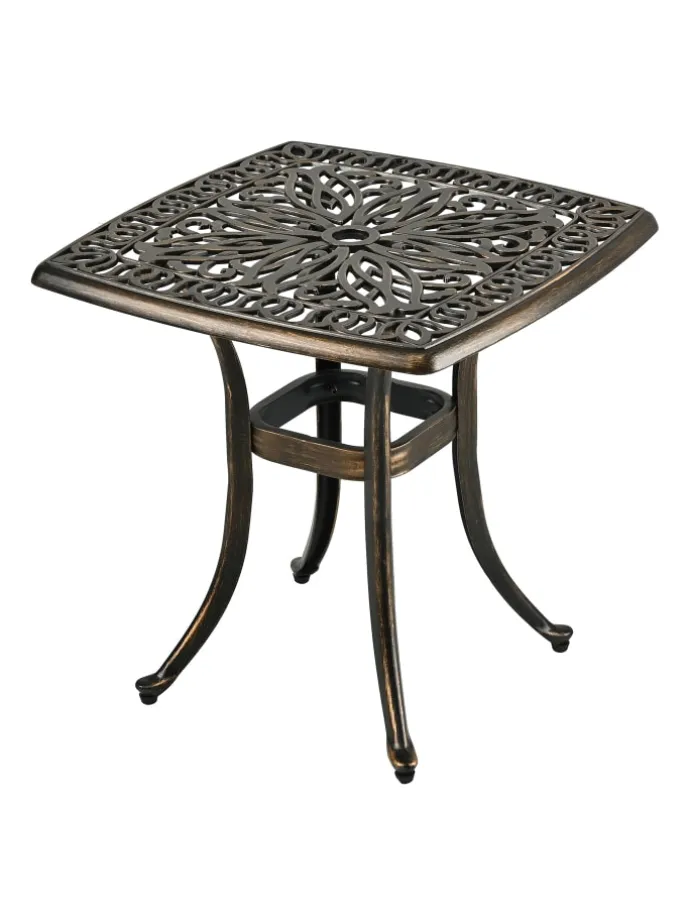 Gartentisch in Schwarz/ Bronze - (B)53 x (H)53 x (T)53 cm