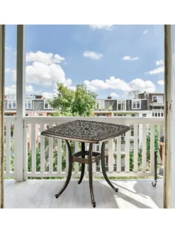 Gartentisch in Schwarz/ Bronze - (B)53 x (H)53 x (T)53 cm