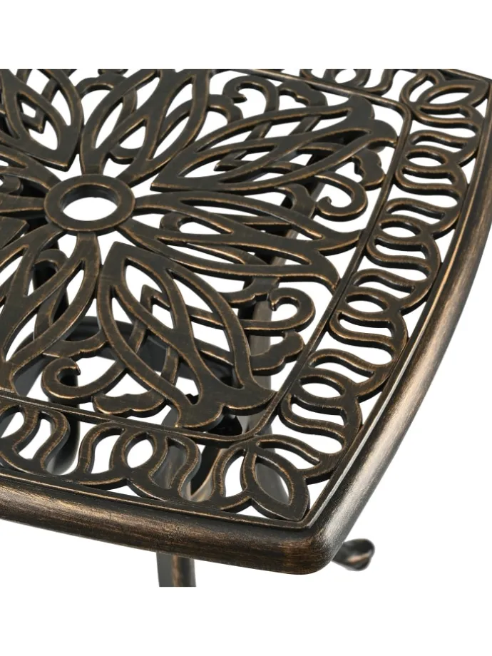 Gartentisch in Schwarz/ Bronze - (B)53 x (H)53 x (T)53 cm