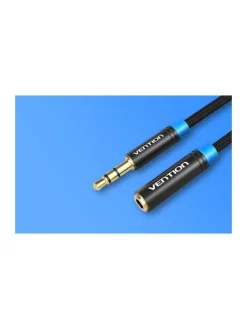 Geflochtenes Audiokabel 3,5 mm Stecker-Buchse 3 Meter