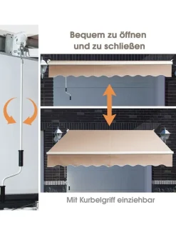 Gelenkarmmarkise 2,5x2m in Beige