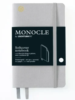 Gepunktetes Notizbuch in Hellgrau - A6