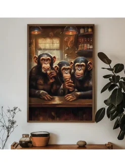 Gerahmter Holzkunstdruck - (L)70 x (B)50 cm