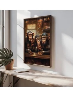 Gerahmter Holzkunstdruck - (L)70 x (B)50 cm