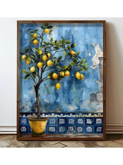 Gerahmter Holzkunstdruck - (L)70 x (B)50 cm