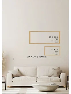 Gerahmter Kunstdruck - (B)120 x (H)50 cm