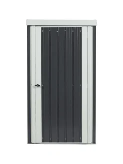 Gerätehaus mit Holzunterstand UMBRIA in Grau/Weiß