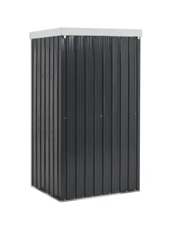 Gerätehaus mit Holzunterstand UMBRIA in Grau/Weiß