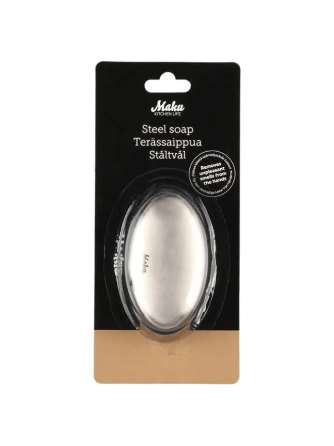 Geruchsabsorbierende Stahlseife in weiß