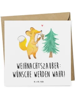 Geschenk Gutschein Weihnachtszauber mit Spruch in Weiß