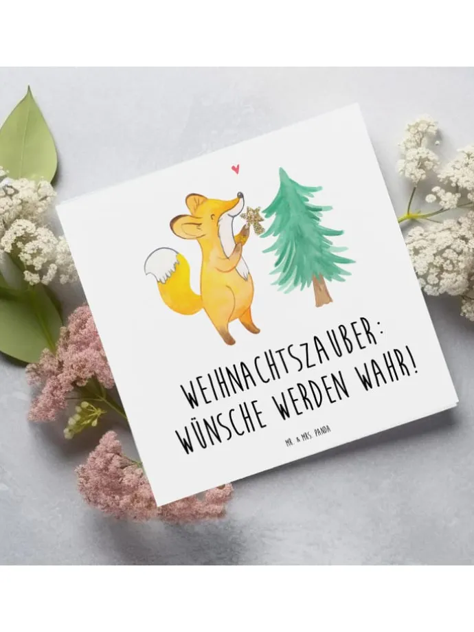 Geschenk Gutschein Weihnachtszauber mit Spruch in Weiß