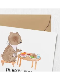 Geschenkkarte Dinner in the Dark mit Spruch in Weiß