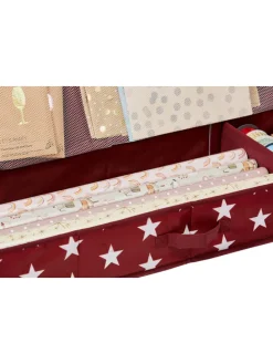 Geschenkpapier-Organizer in Weinrot - (B)90 x (H)12 x (T)30 cm