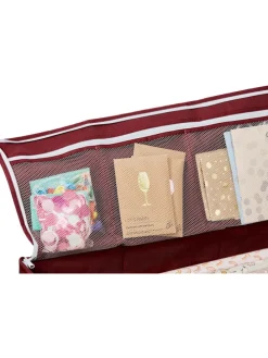 Geschenkpapier-Organizer in Weinrot - (B)90 x (H)12 x (T)30 cm