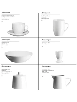 Geschirr-Set, Porzellan Barca in Weiß