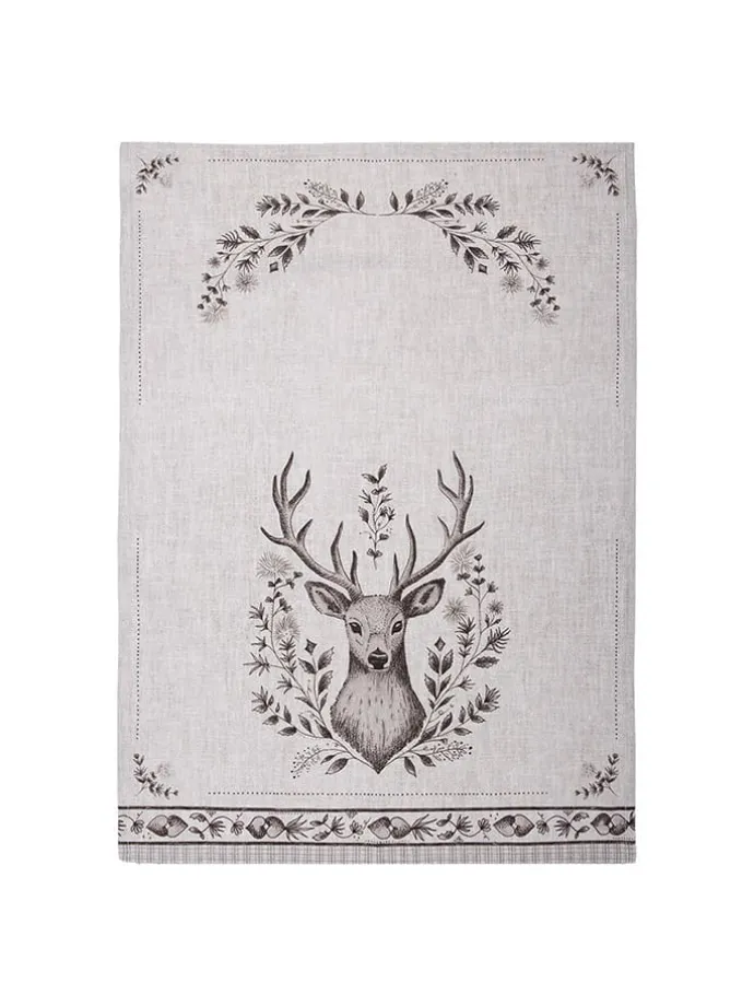 Geschirrtuch in Braun/ Grau - (L)70 x (B)50 cm