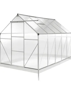 Gewächshaus für den Garten APULIA in Silber/Transparent