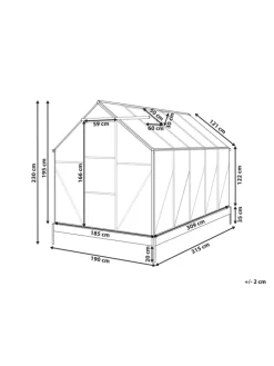 Gewächshaus für den Garten APULIA in Silber/Transparent