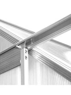 Gewächshaus für den Garten APULIA in Silber/Transparent