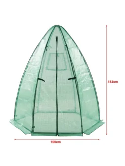 Gewächshaus Hunze in Grün (H)183cm (D)160cm