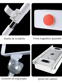 Glasreiniger in Weiß, 8 - 35 mm Glasdicke