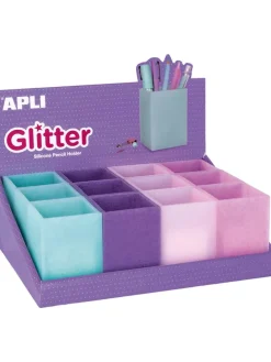 Glitzernder Stifthalter in Bunt (Überraschungsprodukt)