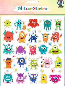 Glitzer-Sticker "Fun" in Bunt