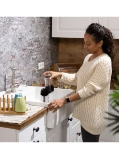 Gläserspülbürste in Schwarz/ Weiß