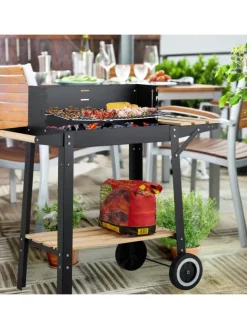 Grill in Schwarz - (B)86 x (H)80,5 x (T)42 cm