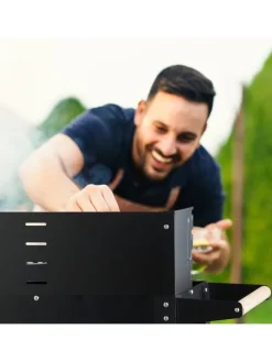 Grill in Schwarz - (B)86 x (H)80,5 x (T)42 cm