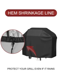 Grillabdeckung - 147 x 61 x 117 cm in Schwarz