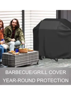 Grillabdeckung - 147 x 61 x 117 cm in Schwarz