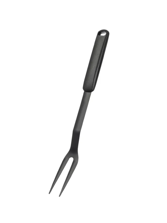 Grillgabel Grillbesteck Grillzubehör L: 45,5cm in schwarz