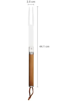 Grillgabel ''Norden'' in Braun/ Silber - (L)44,1 cm