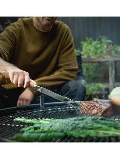 Grillgabel ''Norden'' in Braun/ Silber - (L)44,1 cm