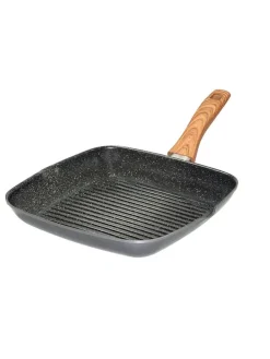 Grillpfanne ''Back to Nature'' in Schwarz - (L)28 x (B)28 cm