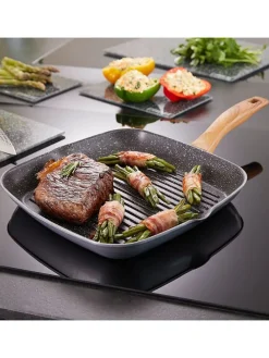 Grillpfanne ''Back to Nature'' in Schwarz - (L)28 x (B)28 cm