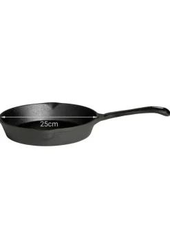 Grillpfanne Gusseisen in schwarz - D: 25cm