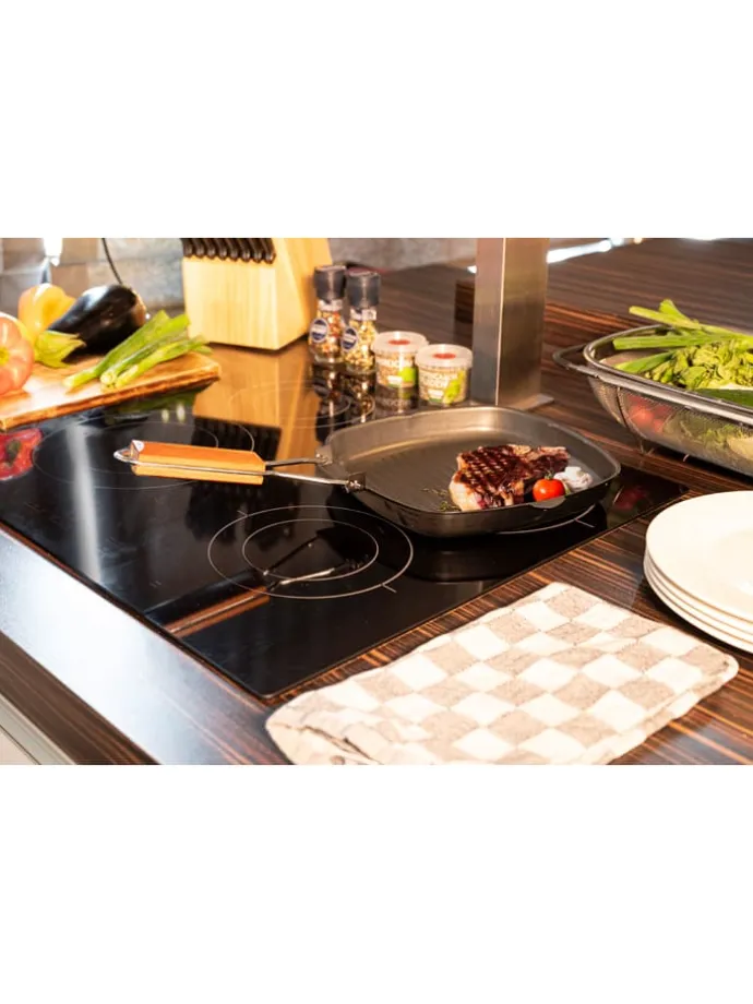 Grillpfanne in Schwarz - Ø 24 cm