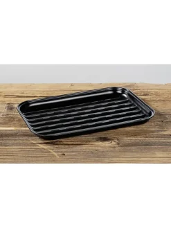 Grillschale "Luca" in Schwarz - (L)34,5 x (B)24,5 cm