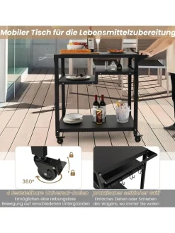Grillwagen Outdoor in Schwarz