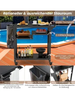 Grillwagen Outdoor in Schwarz